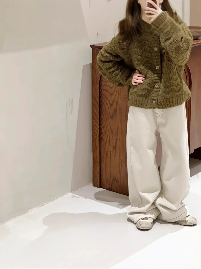 【120-170cm】長ズボン カジュアル 女の子 履きやすい シンプル おしゃれ トレンド ワイドパンツ