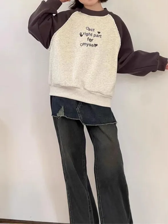 【120-170cm】トレーナー 可愛い 定番 女の子 カジュアル 合わせやすい おしゃれ トップス