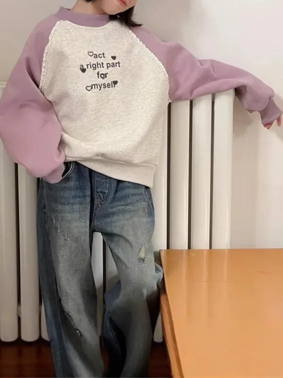 【120-170cm】トレーナー 可愛い 定番 女の子 カジュアル 合わせやすい おしゃれ トップス