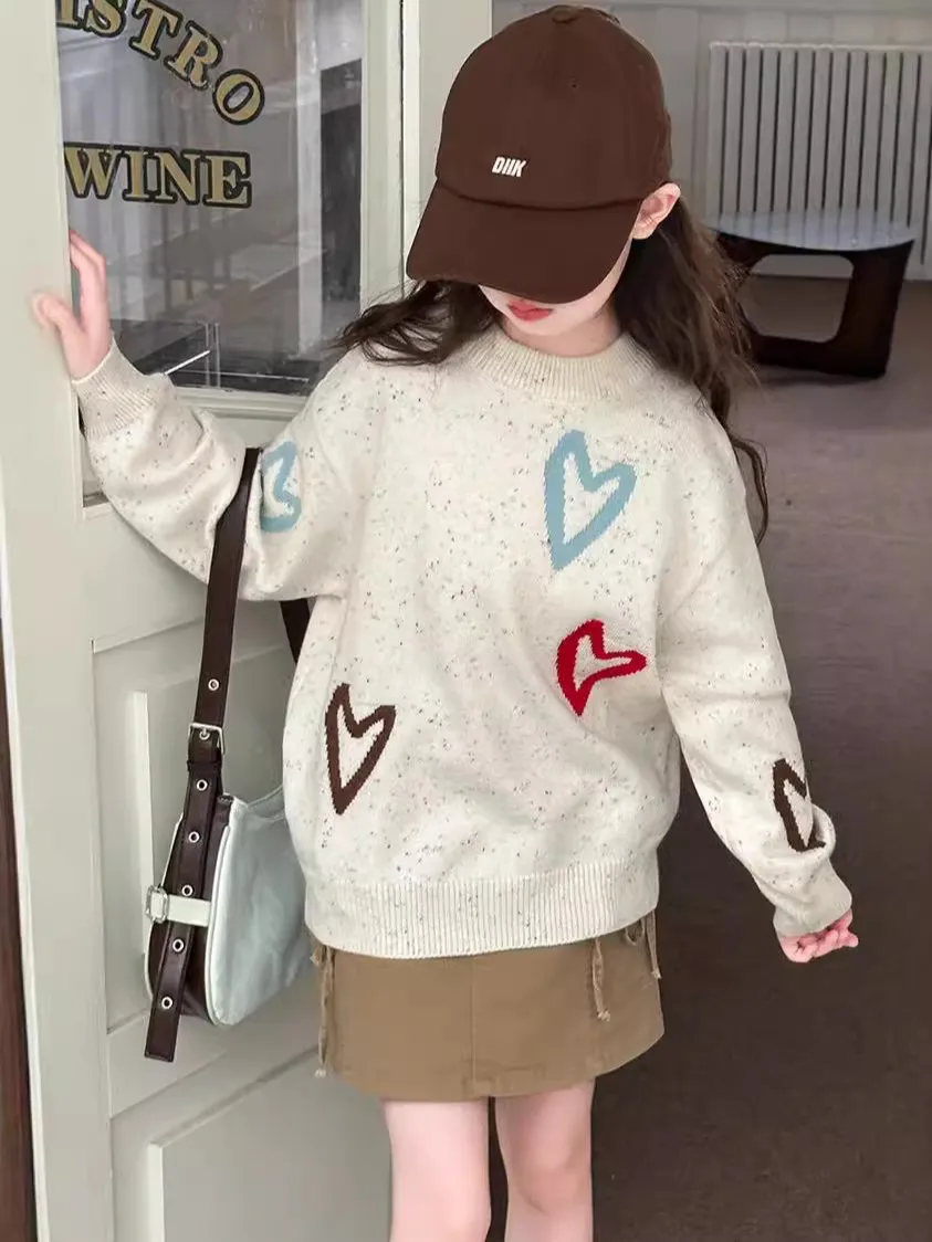 【120-170cm】セーター シンプル 女の子 着心地良い 高品質 合わせやすい ニット トップス