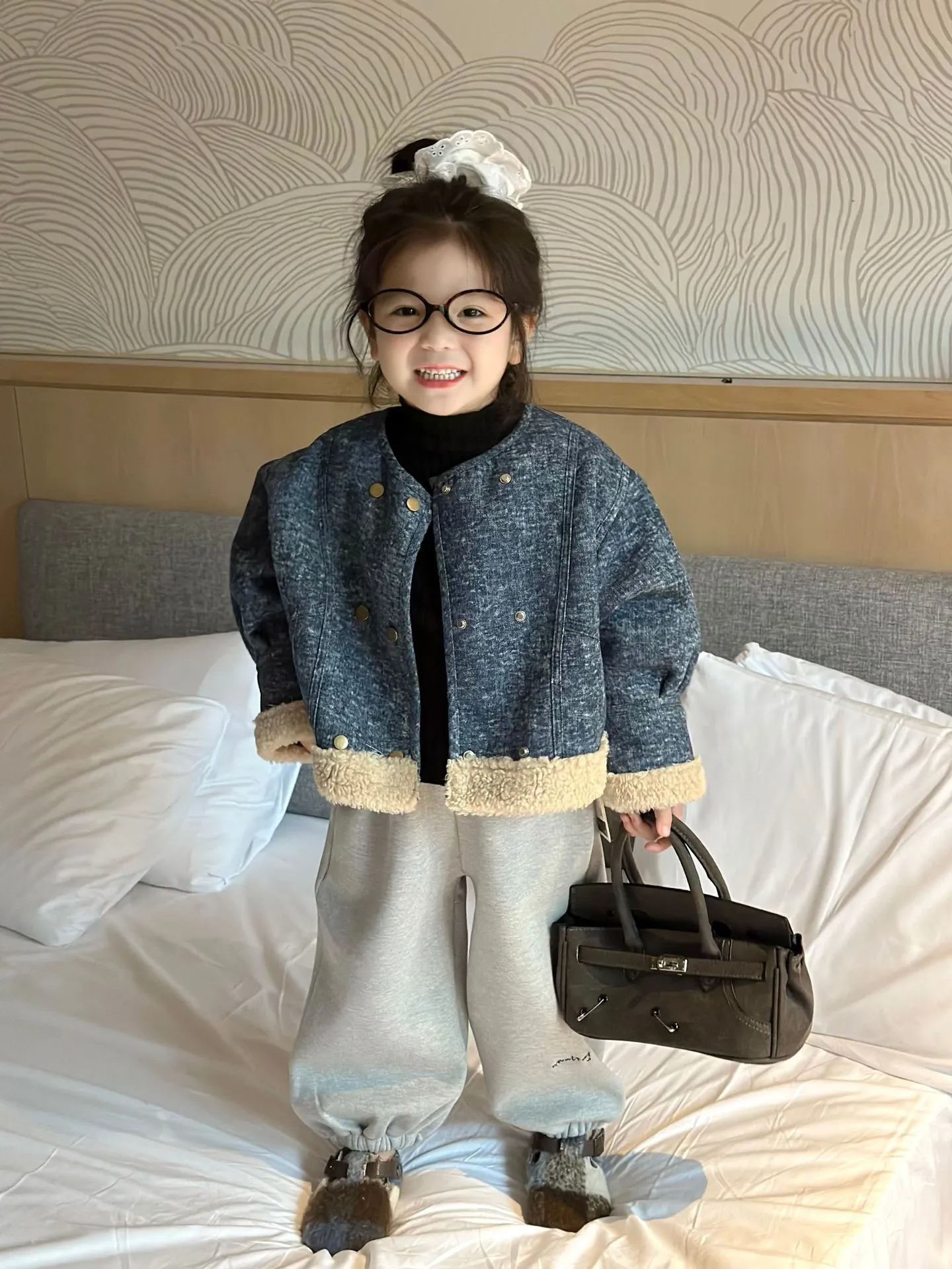 【90-140cm】毎日着たくなる オシャレ 可愛い 質感いい 女の子 デニムアウター