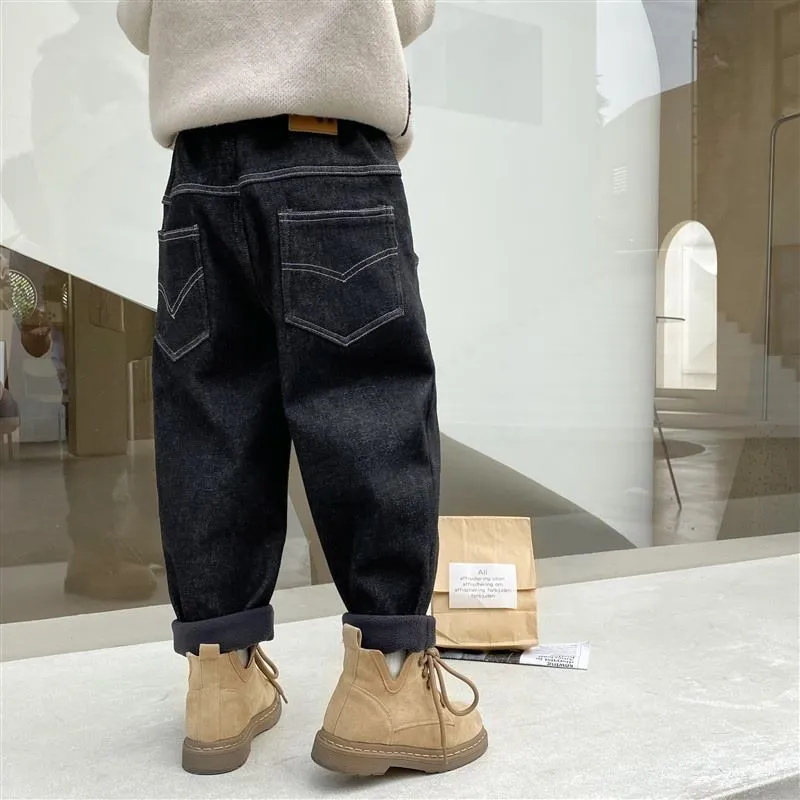 【110-160cm】話題沸騰中 カジュアル シンプル 合わせやすい 男の子 デニムパンツ