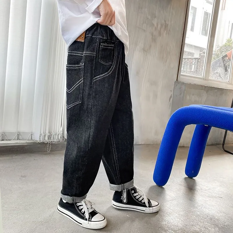 【110-160cm】話題沸騰中 カジュアル シンプル 合わせやすい 男の子 デニムパンツ