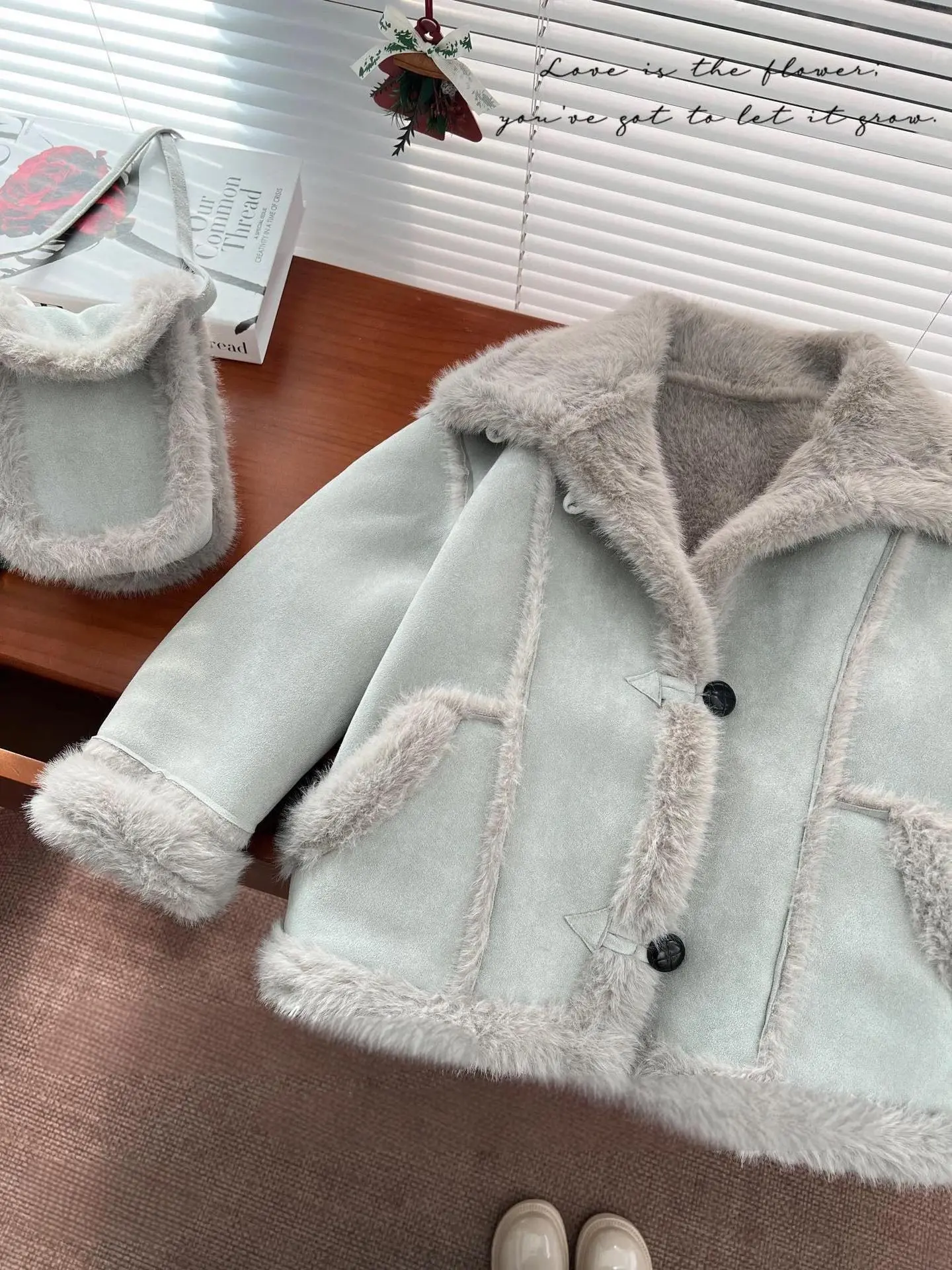 【110-170cm】アウター 女の子 シンプル 定番 合わせやすい ふわふわ 暖い ルーズ アウター