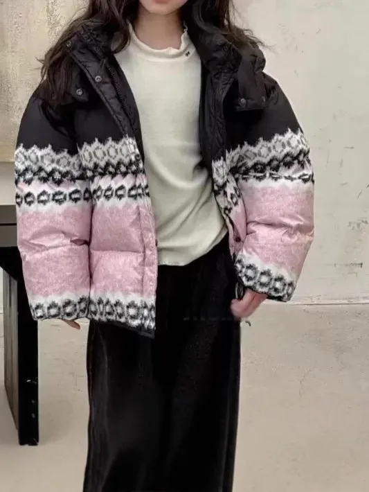 【120-170cm】コート 女の子 カジュアル 合わせやすい フード付き 暖い 防寒 バイカラー アウター