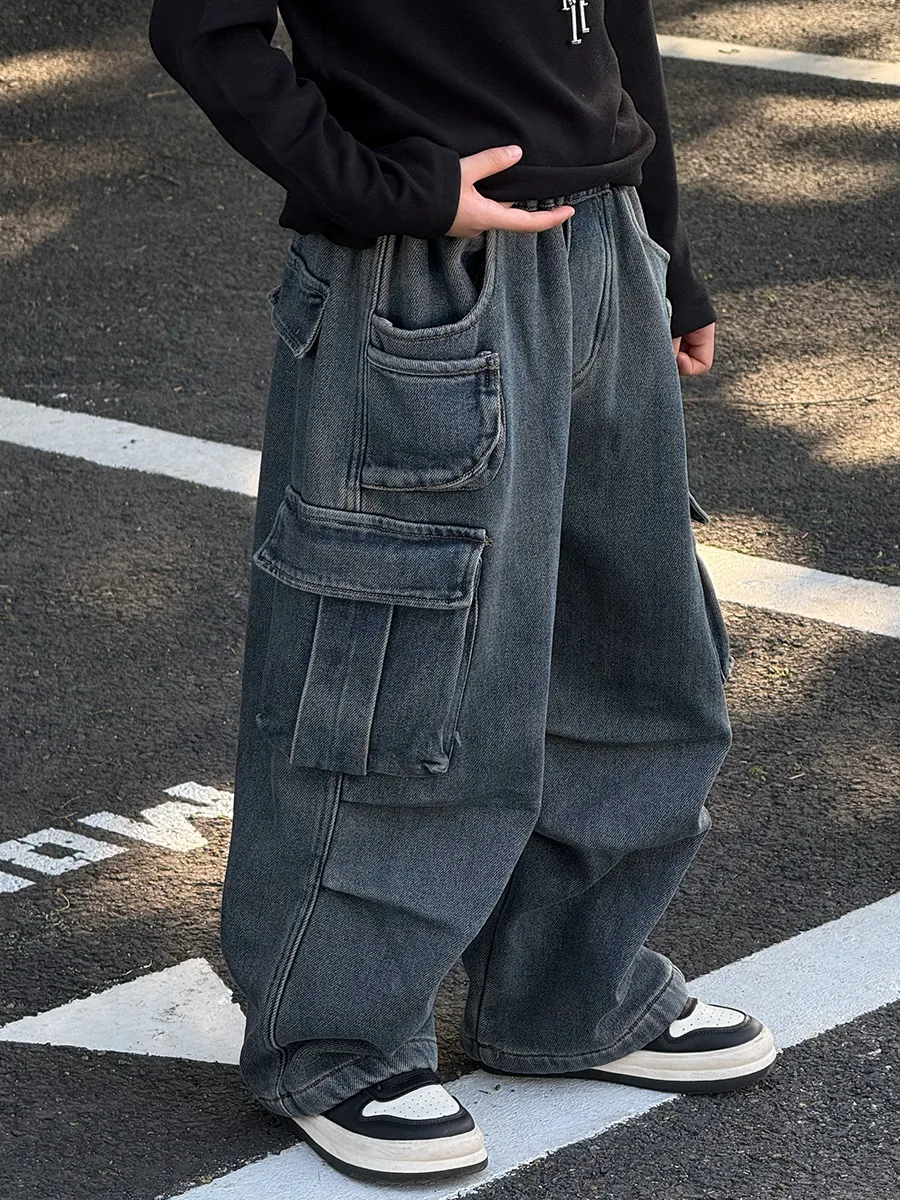 【110-150cm】よく売れる 大好評 カジュアル ファッション 合わせやすい 男の子 デニム パンツ