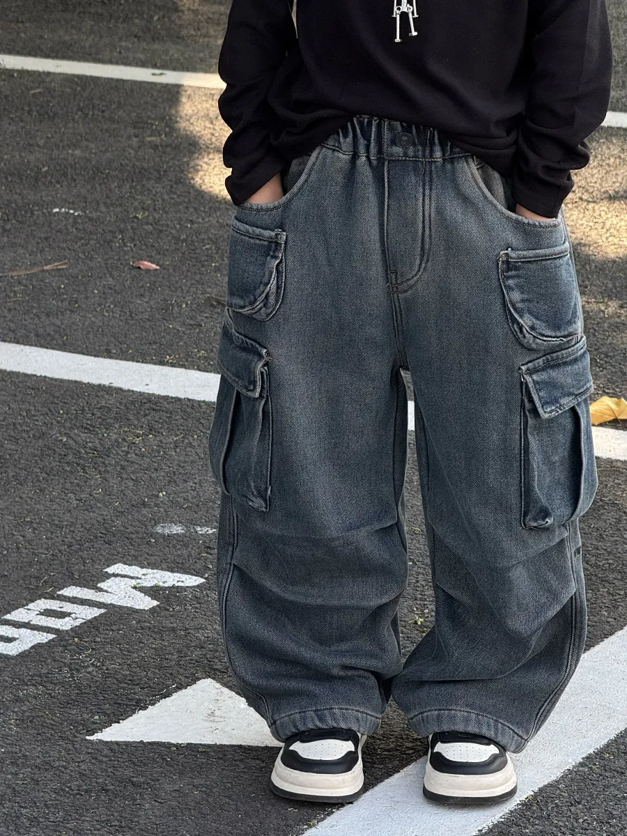【110-150cm】よく売れる 大好評 カジュアル ファッション 合わせやすい 男の子 デニム パンツ
