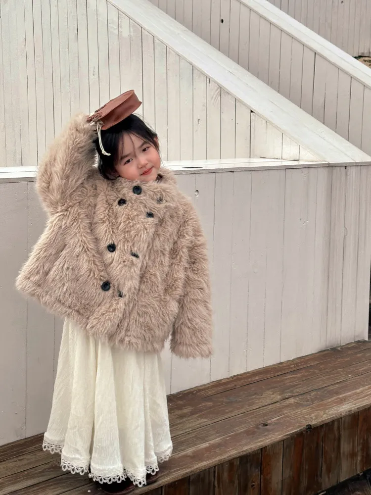 【90-140cm】存在感抜群 着心地良い セレブリティ スウィート あったか 女の子 アウター