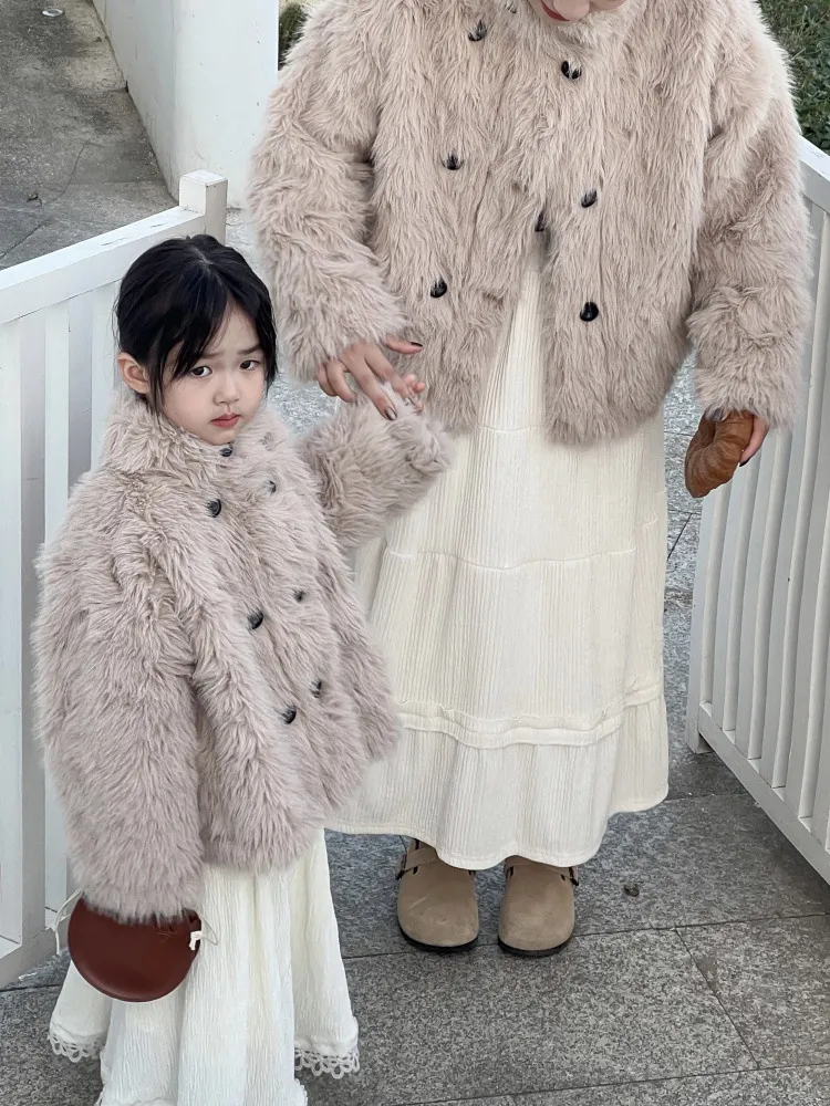 【90-140cm】存在感抜群 着心地良い セレブリティ スウィート あったか 女の子 アウター