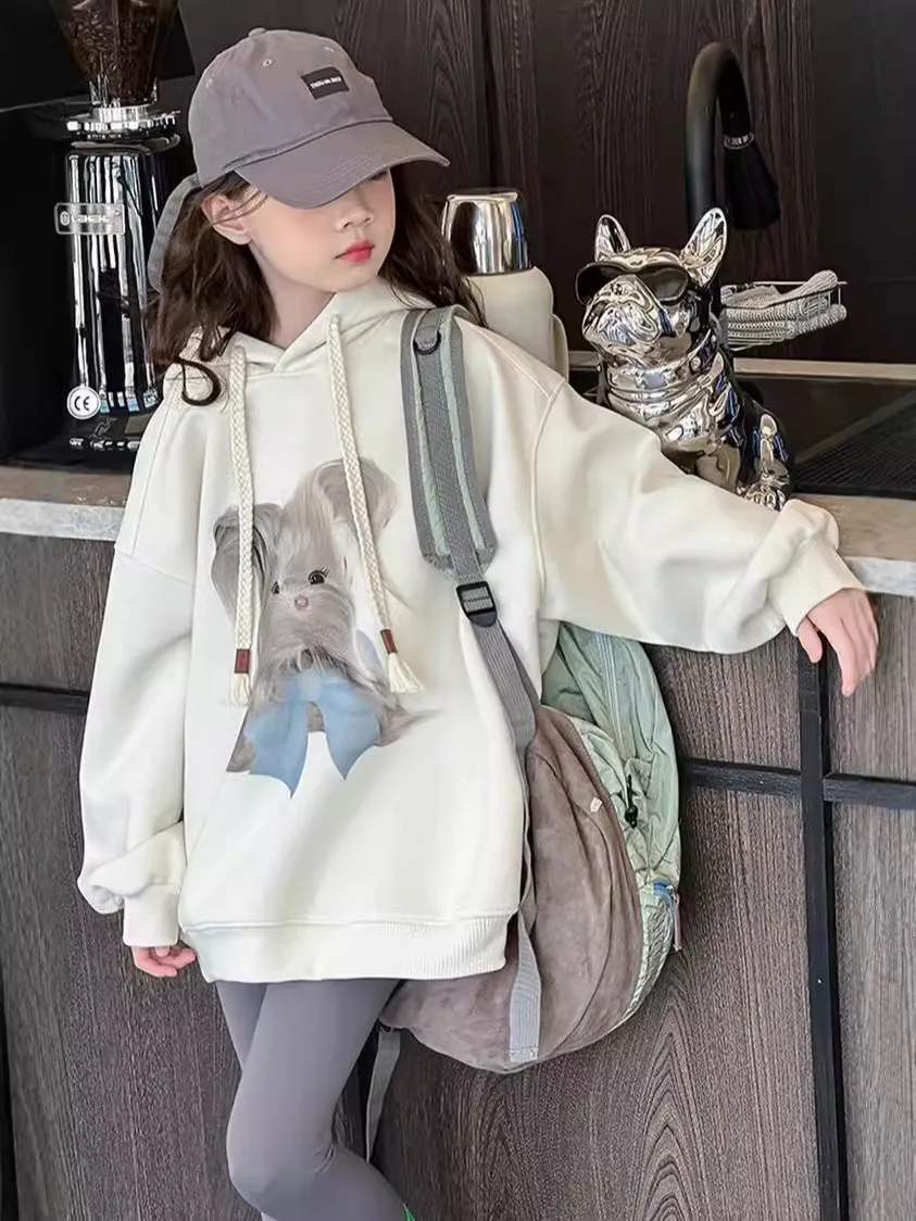 【120-170cm】絶対欲しい！女の子 シンプル 着心地良い フード付き カートゥーン パーカー