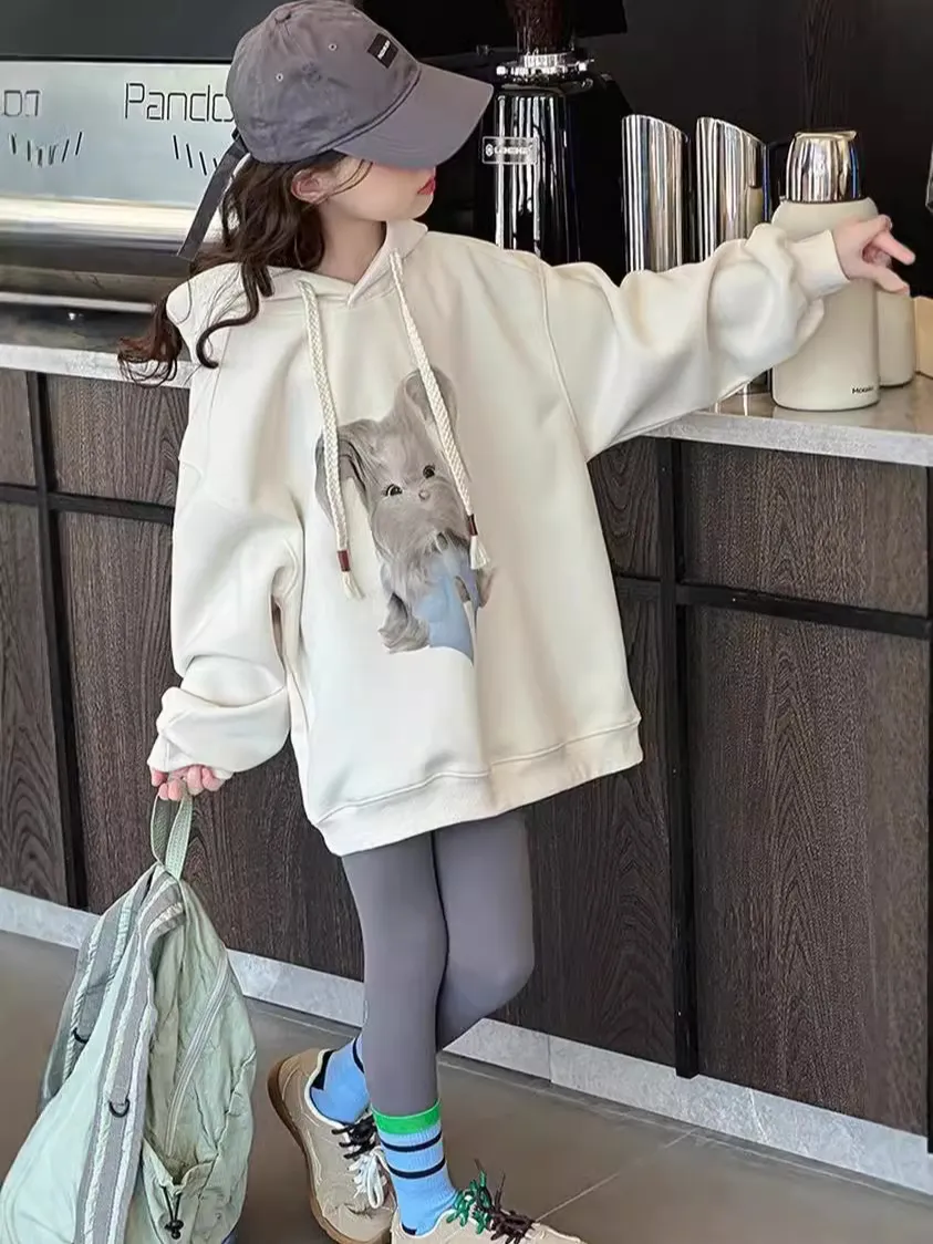 【120-170cm】絶対欲しい！女の子 シンプル 着心地良い フード付き カートゥーン パーカー