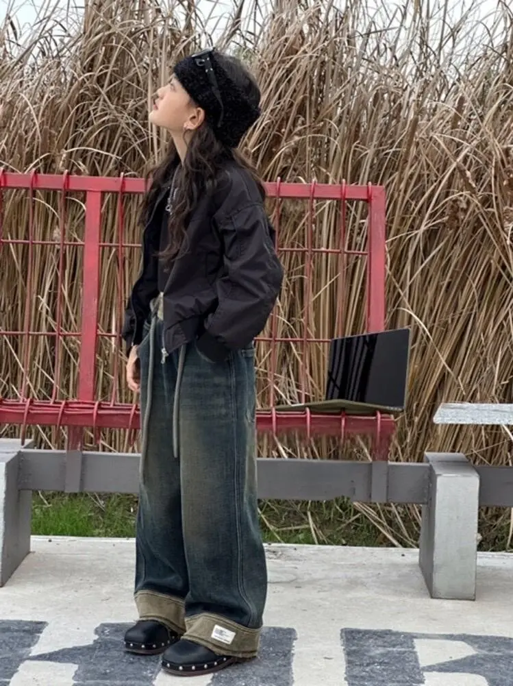 【120-170cm】大好評 履きやすい カジュアル 合わせやすい 人気 女の子 ワイドパンツ
