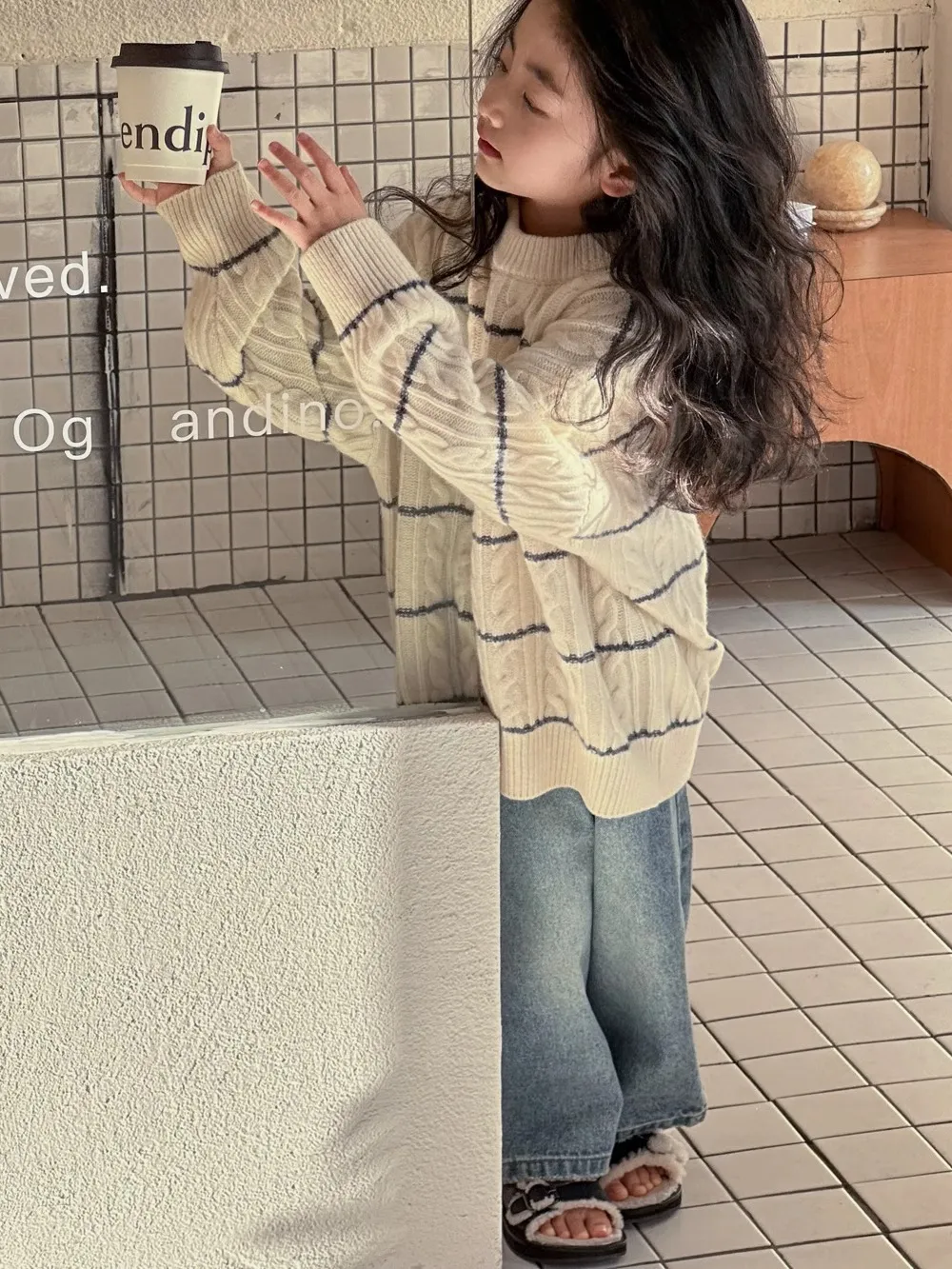 【110-170cm】絶対欲しい！ディリー 着心地良い 合わせやすい トレンド シンプル ニット セーター