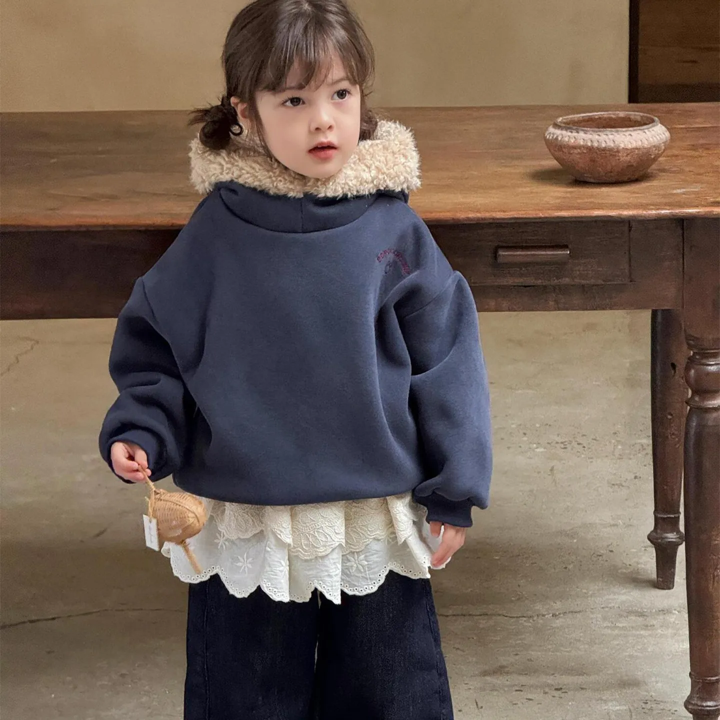 【90-140cm】好感度UP 爆売れ中 きれいめ ナチュラル シンプル フード付き 女の子 パーカー