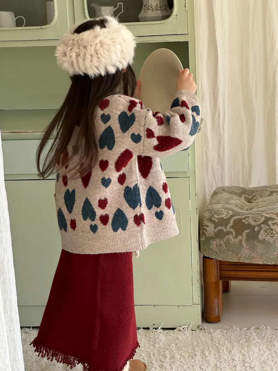 【90-150cm】取り入れたい 品質満点 レトロ 可愛い 合わせやすい 女の子 カーディガン