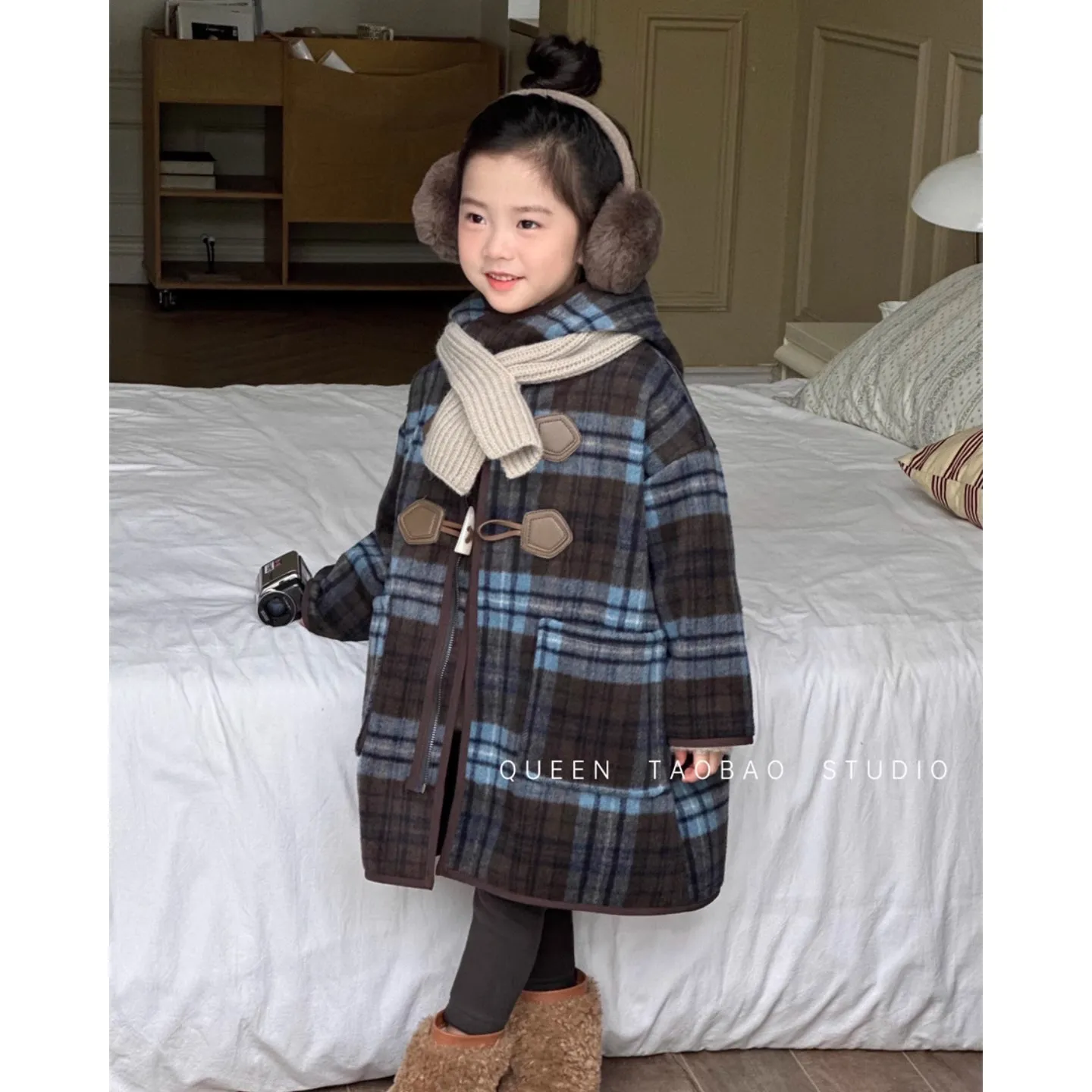 【120-170cm】絶対流行 オシャレ度高め 定番 オシャレ 合わせやすい チェック柄 女の子 コート