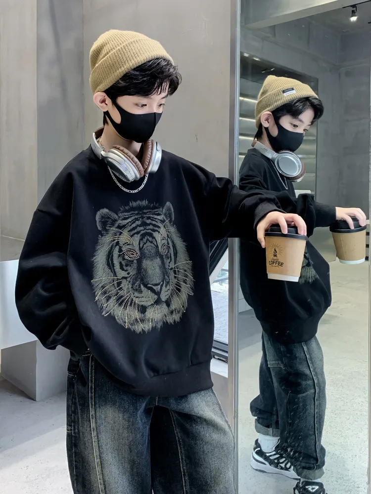 【120-170cm】超人気商品 ファッション カッコイイ カジュアル 男の子 トレーナー