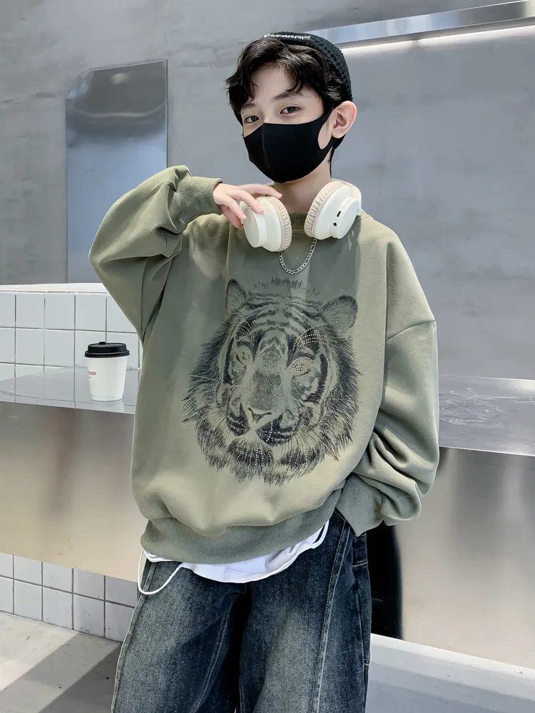 【120-170cm】超人気商品 ファッション カッコイイ カジュアル 男の子 トレーナー