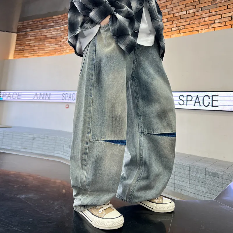 【120-170cm】デザイン満点 大注目 ユニック ファッション クール 男の子 デニム パンツ
