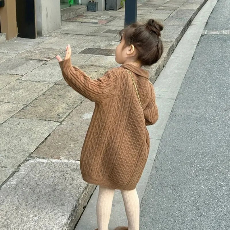 【90-140cm】好感度100％  オシャレ 大好評 流行 きれいめ  女の子 ニット ワンピース