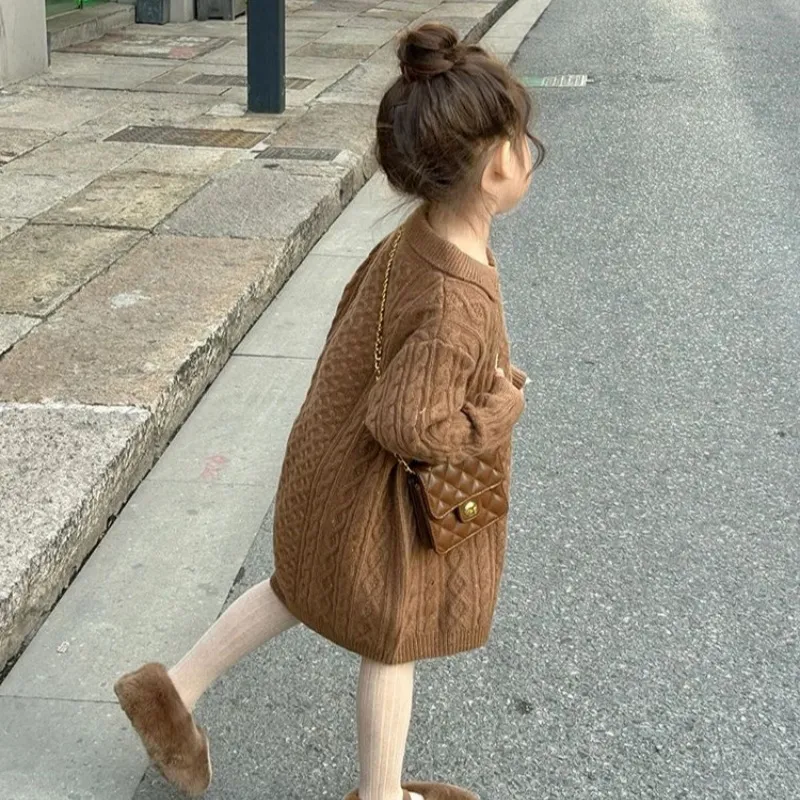 【90-140cm】好感度100％  オシャレ 大好評 流行 きれいめ  女の子 ニット ワンピース