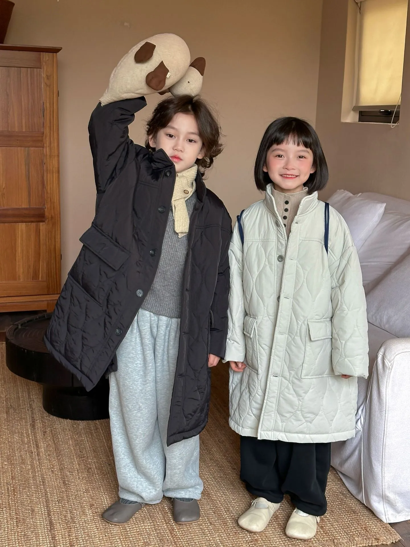 【90-140cm】売り切れ必至 大注目 ナチュラル あったか 無地 男の子 女の子 アウター