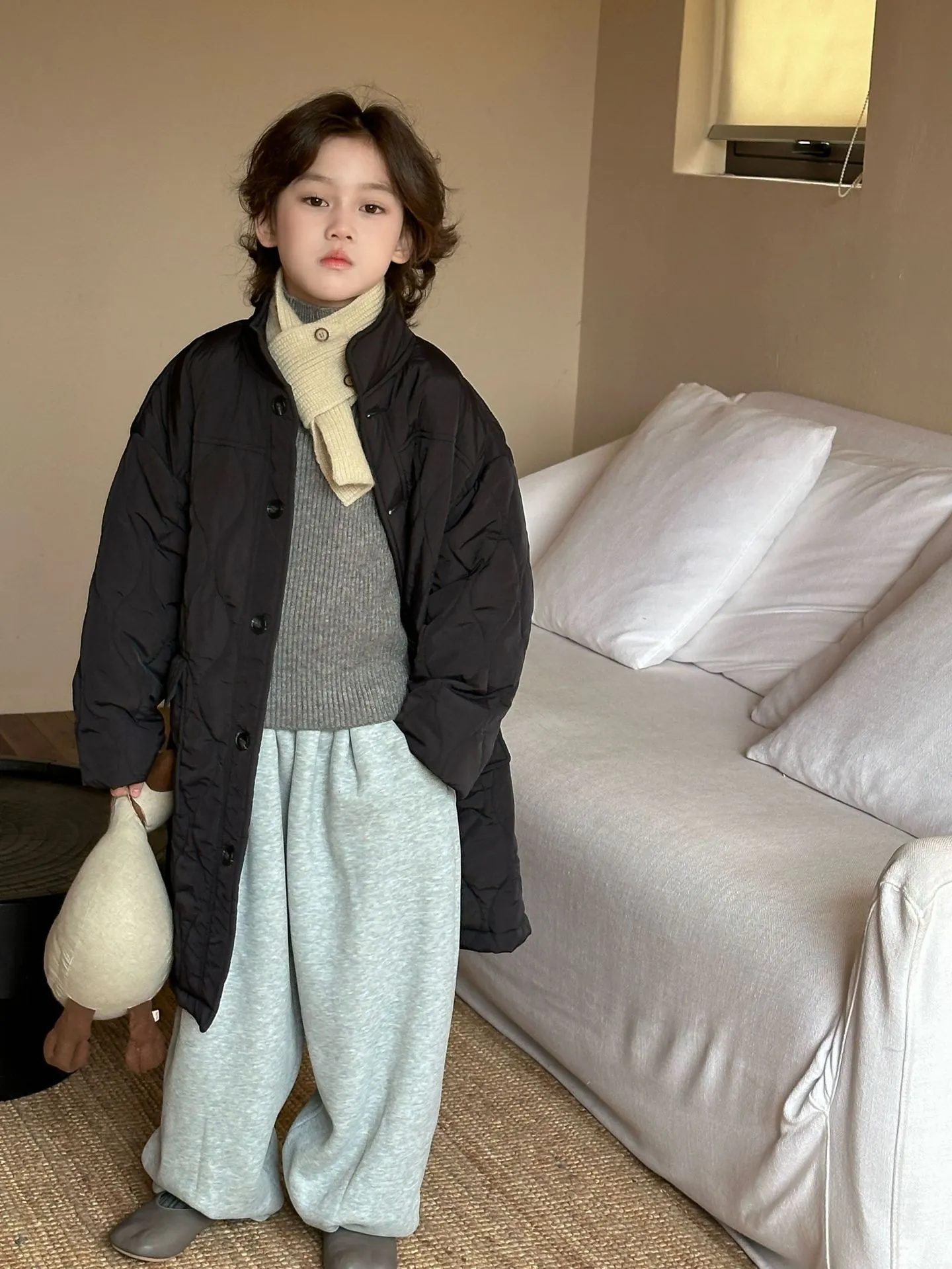 【90-140cm】売り切れ必至 大注目 ナチュラル あったか 無地 男の子 女の子 アウター
