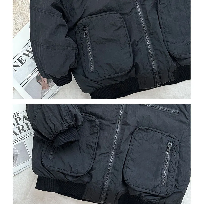 【90-150cm】人気上昇中 カッコイイ 合わせやすい トレンド 折り襟 あったか アウター