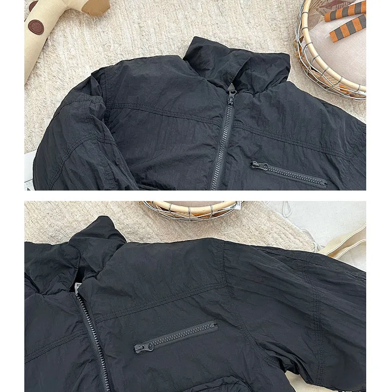 【90-150cm】人気上昇中 カッコイイ 合わせやすい トレンド 折り襟 あったか アウター
