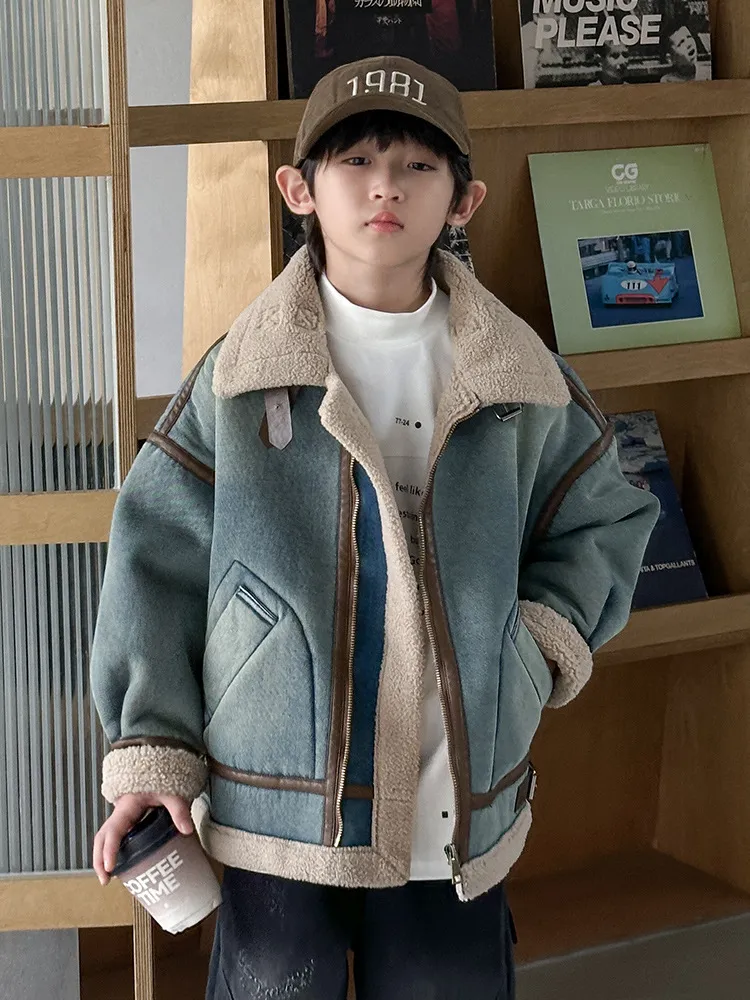【120-170cm】リラックス感ある カジュアル 切り替え カッコイイ 大注目 男の子 アウター