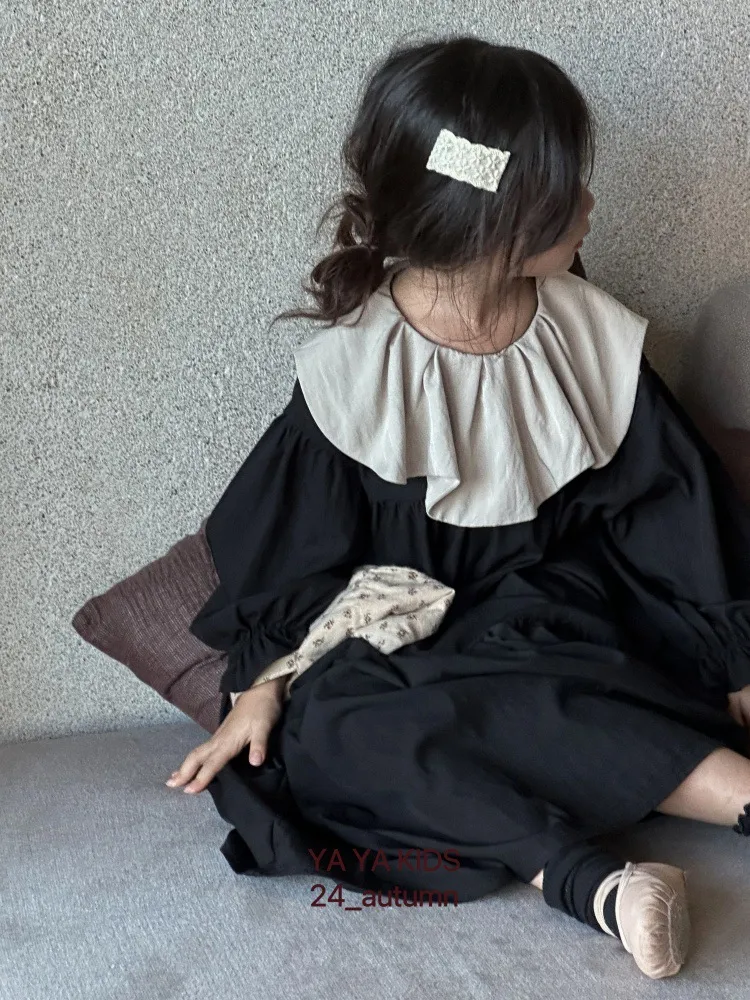 【90-140cm】絶対後悔しない シンプル ナチュラル ゆったり 女の子 長袖 ワンピース