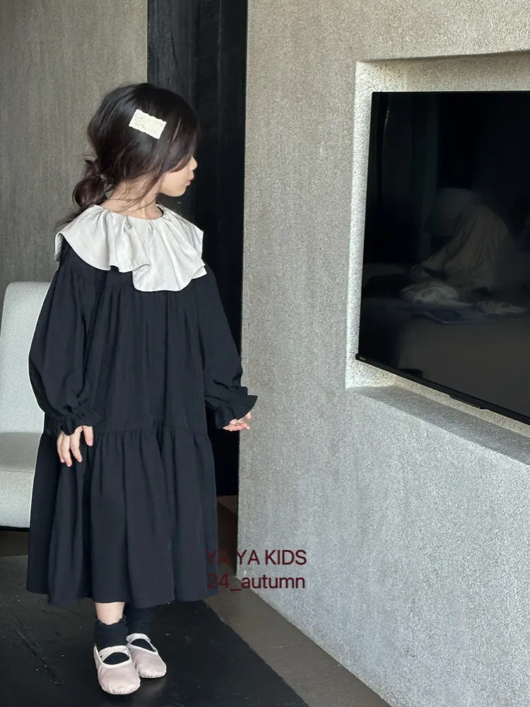 【90-140cm】絶対後悔しない シンプル ナチュラル ゆったり 女の子 長袖 ワンピース