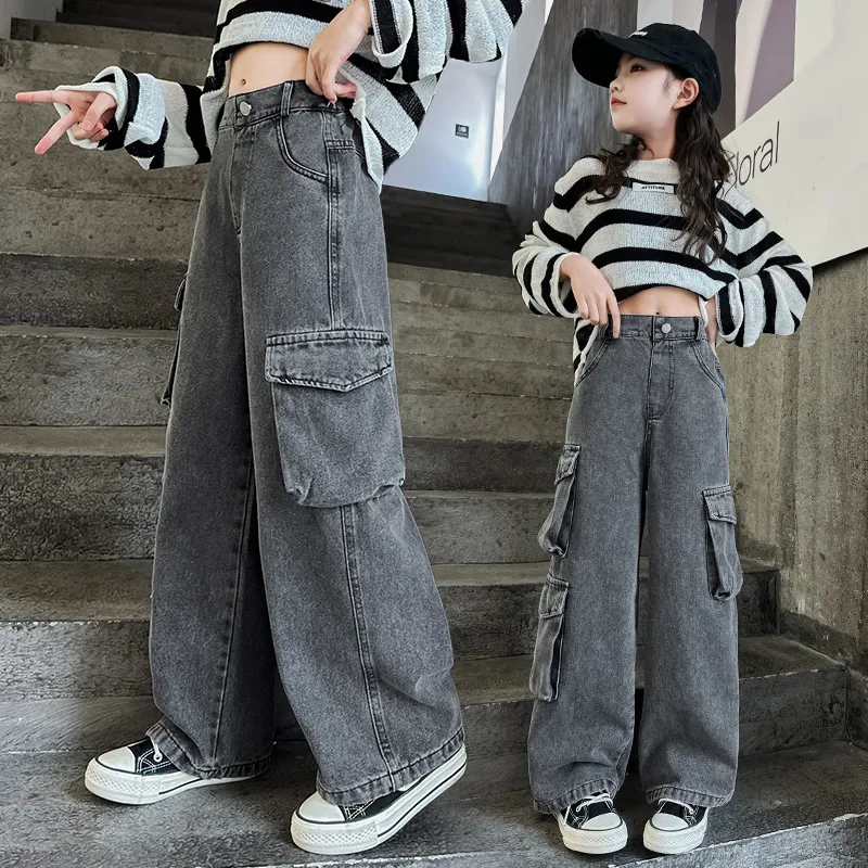 【120-170cm】大注目 カジュアル 履きやすい 合わせやすい トレンド デニムパンツ