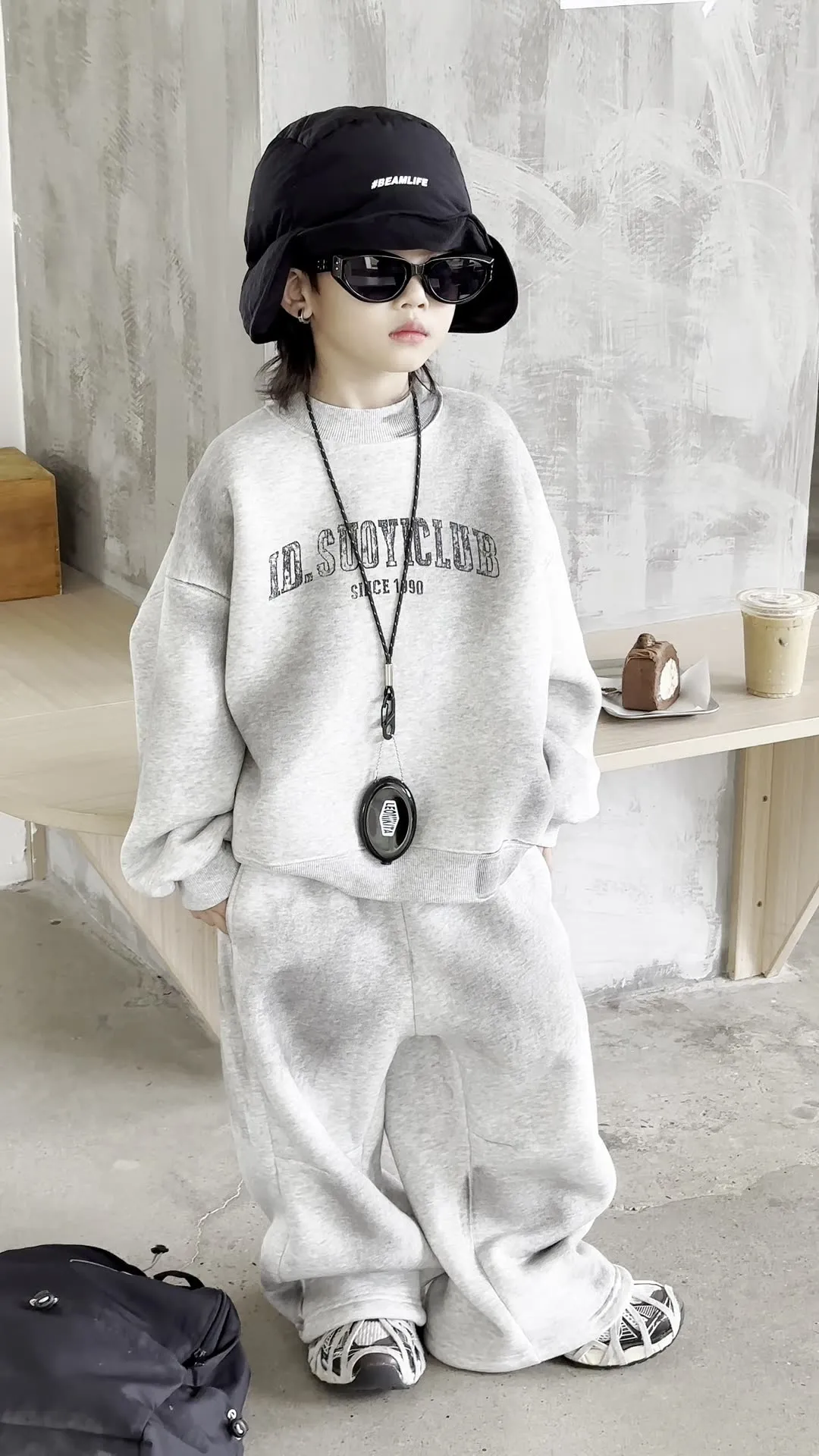 【100-150cm】二点セット 着心地良い トレンド 合わせやすい 人気 カッコイイ トップス+ボトムス セットアップ