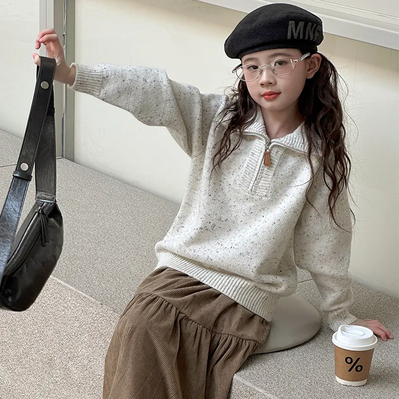 【120-170cm】絶対見逃さないで 大人気 ゆったり 合わせやすい 女の子 ニット セーター