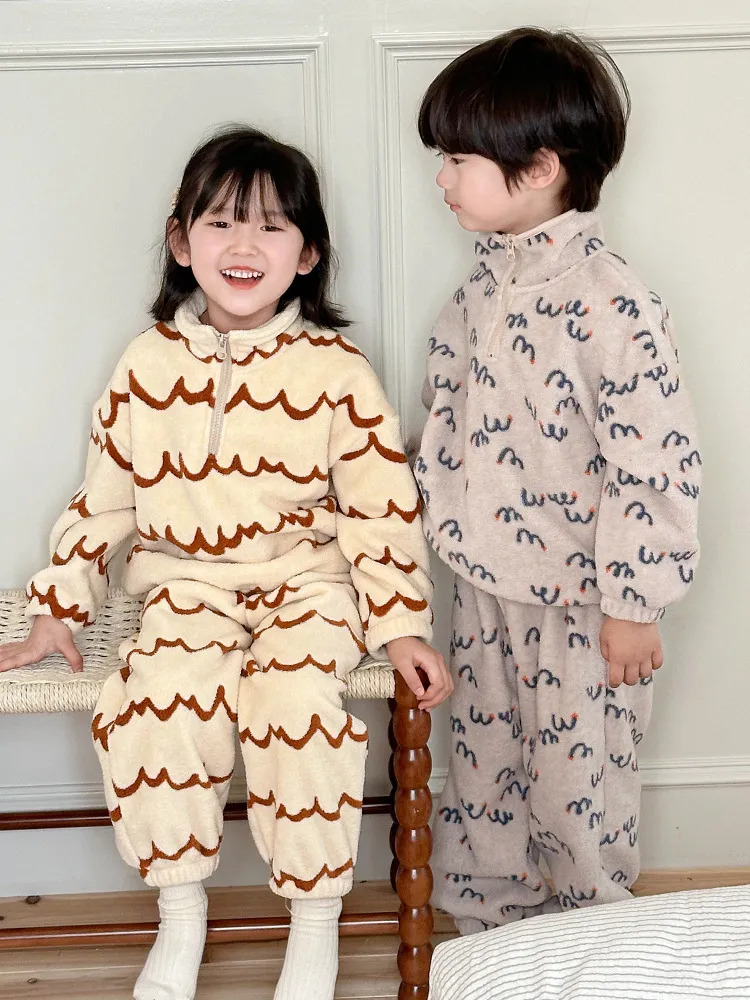 【90-160cm】超人気 ふわふわ 着心地良い トレンド スタンドネック 肌触り良い ルームウェア