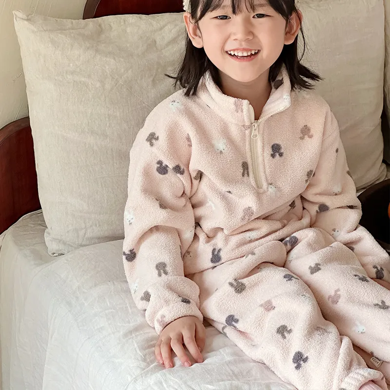 【90-160cm】超人気 ふわふわ 着心地良い トレンド スタンドネック 肌触り良い ルームウェア