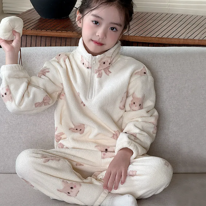 【90-160cm】超人気 ふわふわ 着心地良い トレンド スタンドネック 肌触り良い ルームウェア