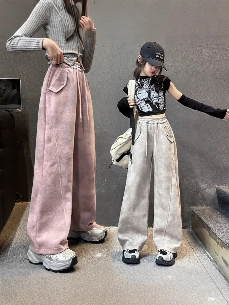 【120-170cm】よく売れる 履きやすい カジュアル おしゃれ ルーズ 合わせやすい 長ズボン