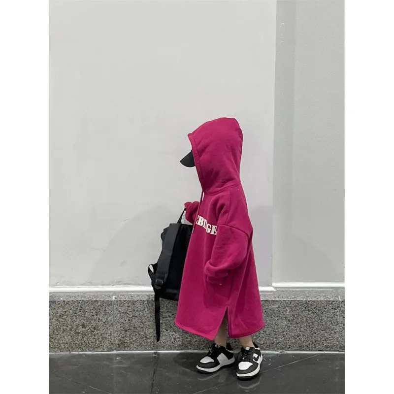 【90-150cm】絶対後悔しない カジュアル 快適 アルファベット 女の子 フード付き ワンピース
