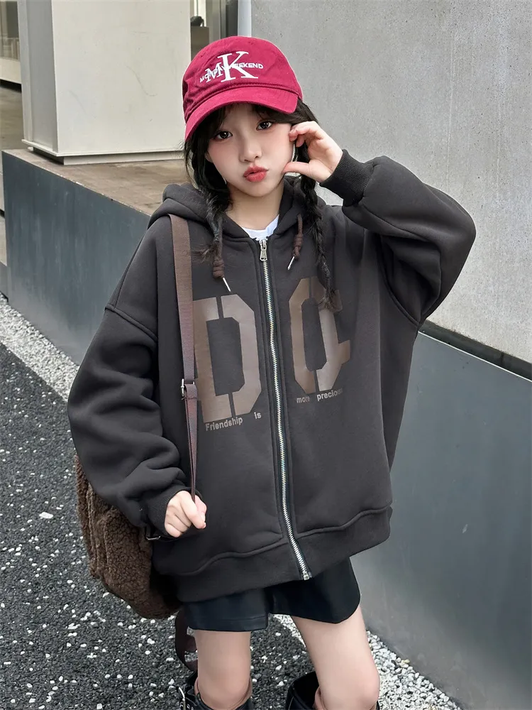 【120-170cm】絶対欲しい 売れ筋 カジュアル 合わせやすい アルファベット カートゥーン 女の子 アウター