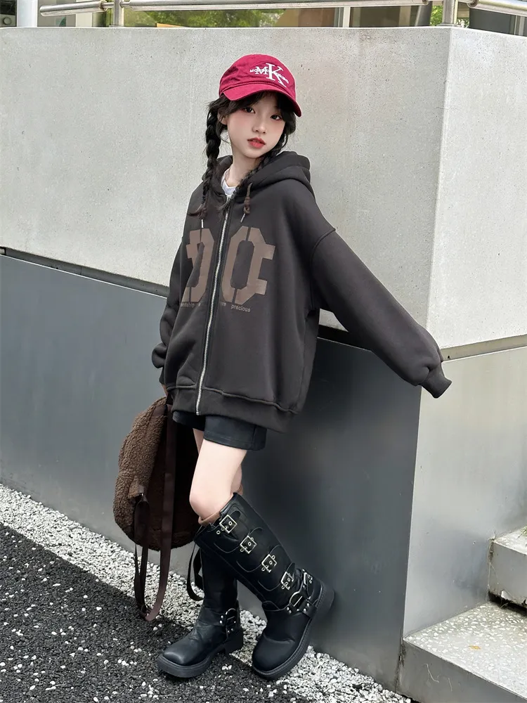 【120-170cm】絶対欲しい 売れ筋 カジュアル 合わせやすい アルファベット カートゥーン 女の子 アウター