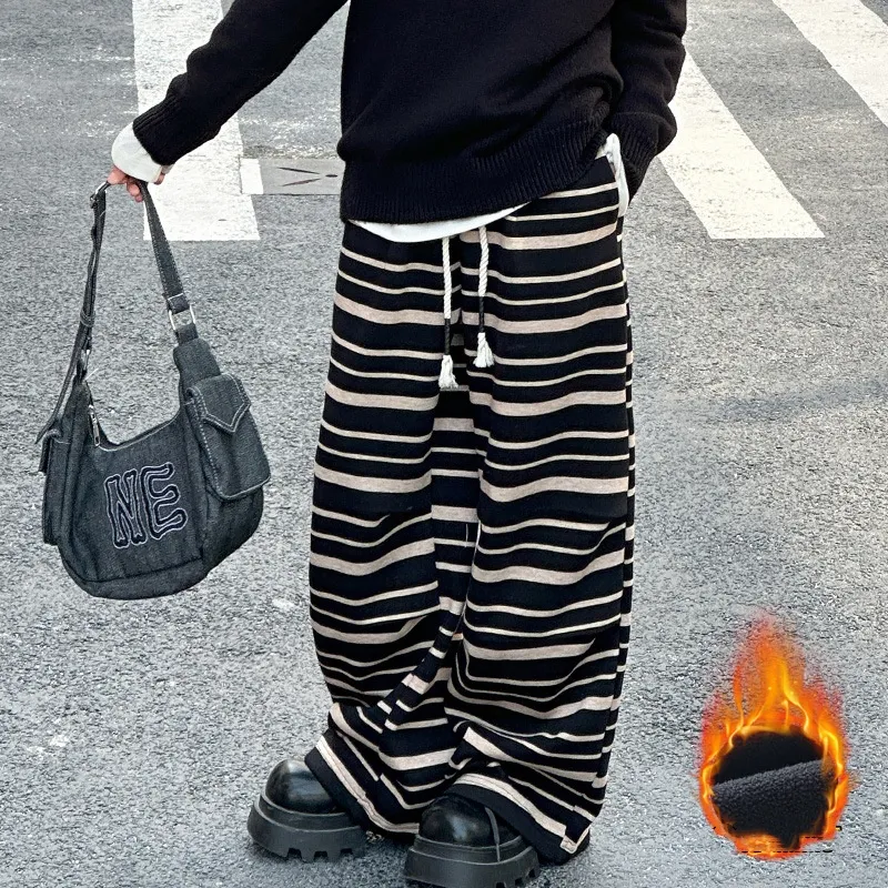 【120-170cm】存在感抜群 大人気 カジュアル ボーダー柄 合わせやすい 女の子 パンツ