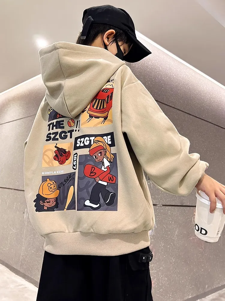 【120-170cm】大人気 カジュアル カートゥーン 着心地良い フード付き パーカー