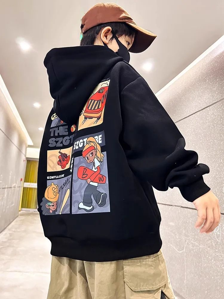 【120-170cm】大人気 カジュアル カートゥーン 着心地良い フード付き パーカー