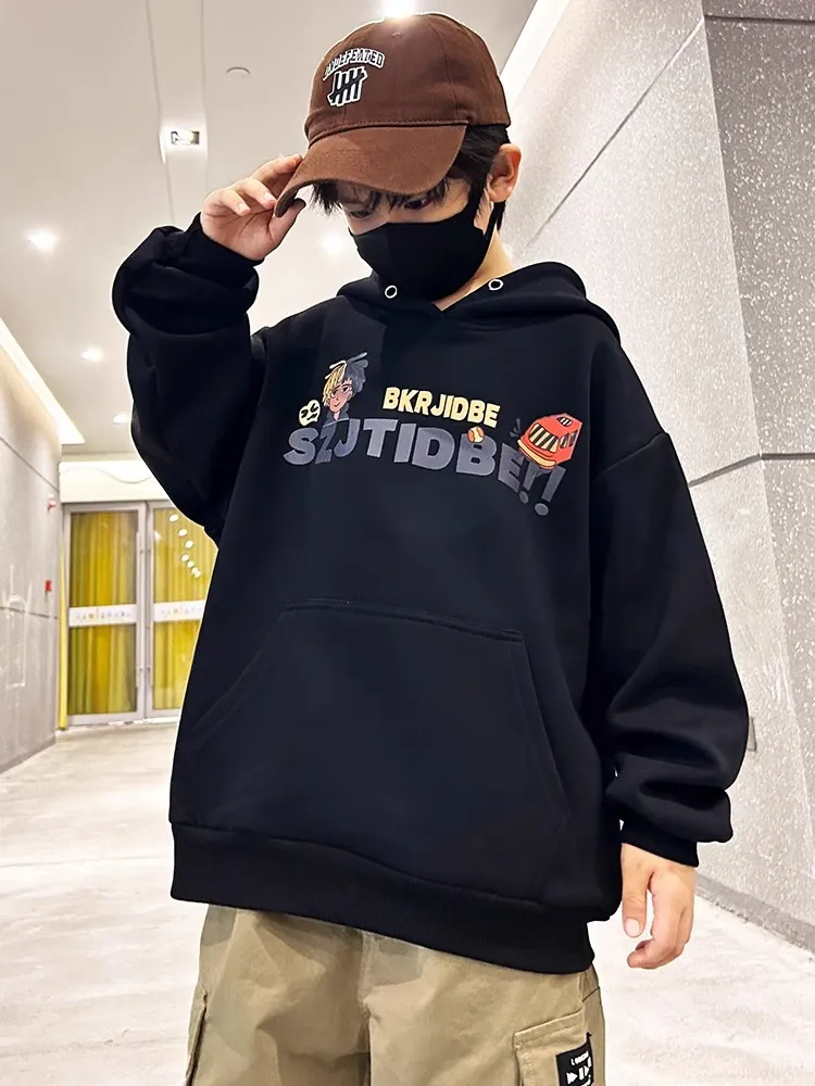 【120-170cm】大人気 カジュアル カートゥーン 着心地良い フード付き パーカー