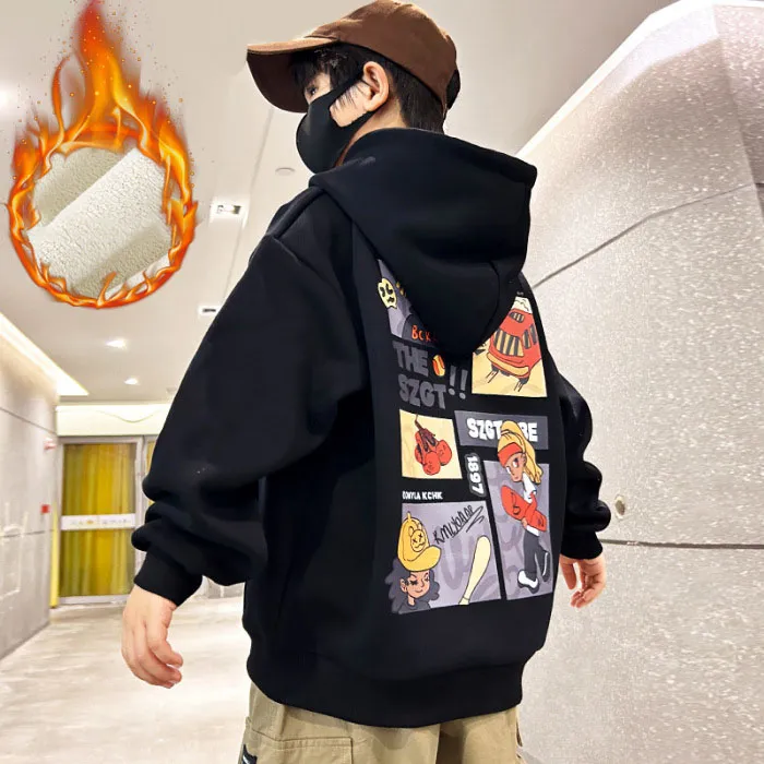 【120-170cm】大人気 カジュアル カートゥーン 着心地良い フード付き パーカー